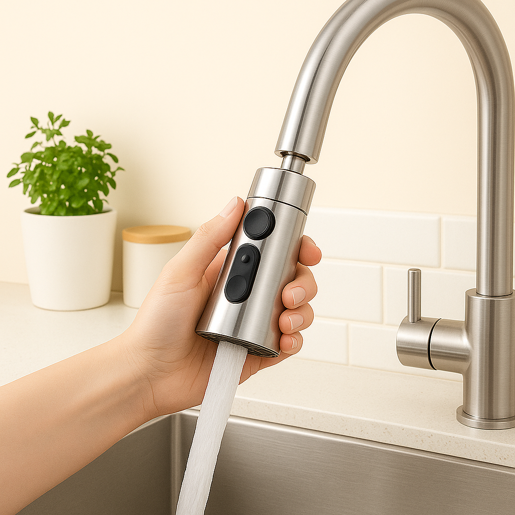 Universal Triple-Mode Faucet Head